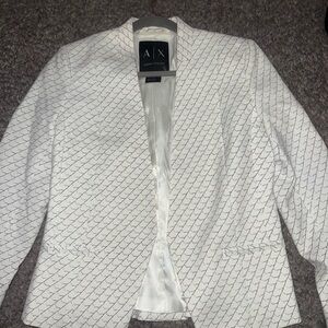 Armani Exchange Patterned White Blazer like new